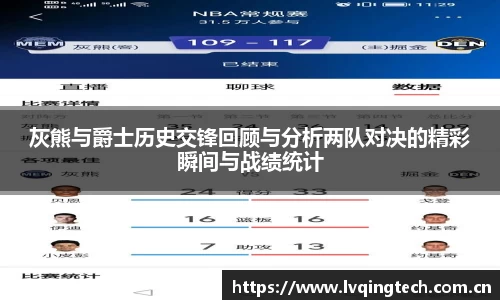灰熊与爵士历史交锋回顾与分析两队对决的精彩瞬间与战绩统计