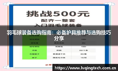 羽毛球装备选购指南：必备护具推荐与选购技巧分享